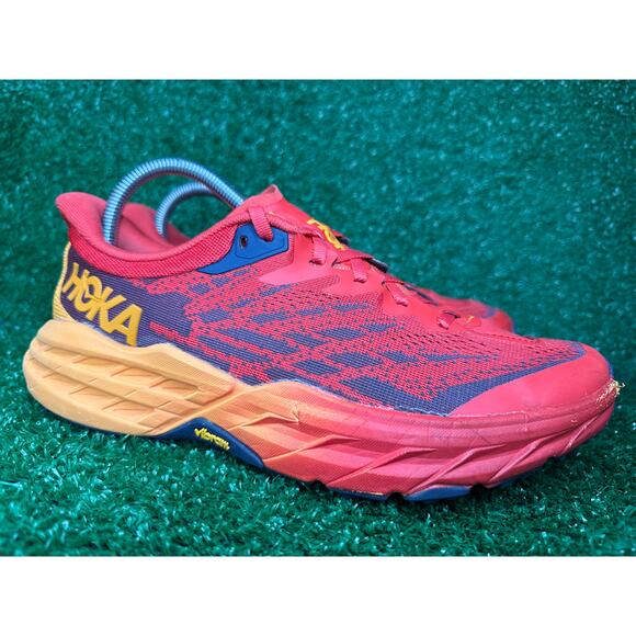 Hoka Speedgoat 5 Fiesta Radiant Yellow Running Shoe Men's Size US 7D - Picture 1 of 9